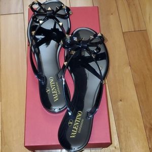 Black Valentino slippers